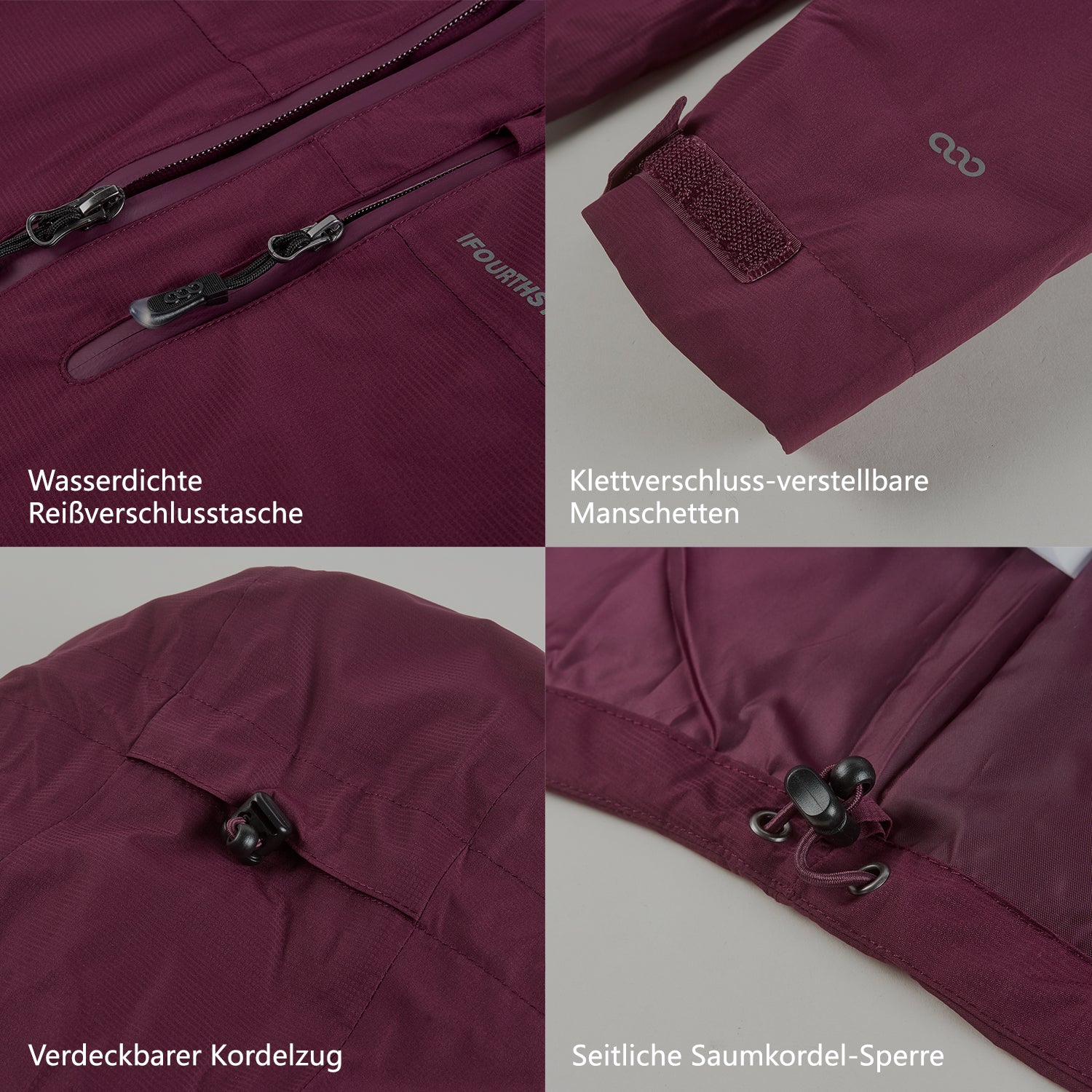 Wasserdichte Hundemantel Wintermantel & Damen-Regenjacke Outdoorjacke Set