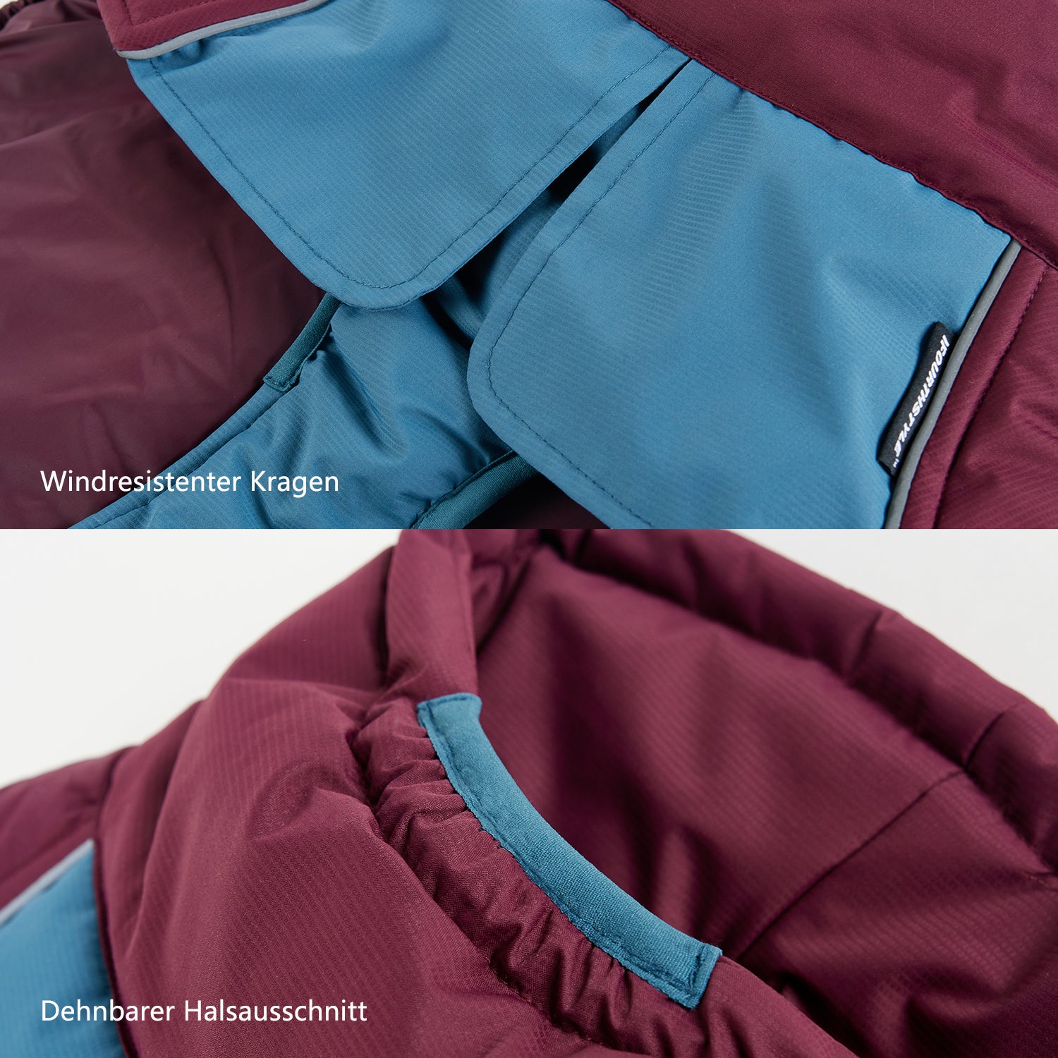 Wasserdichte Hundemantel Wintermantel & Damen-Regenjacke Outdoorjacke Set