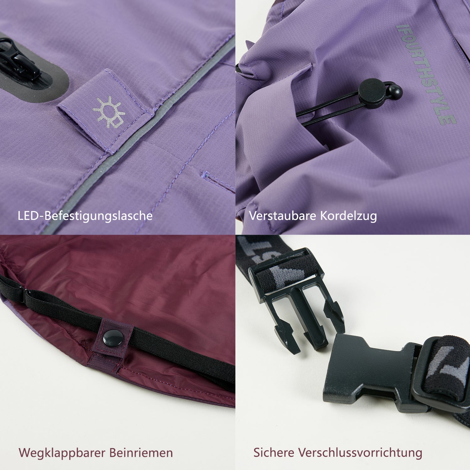 Hunderegenmantel & Damen-Regenjacke Outdoorjacke Set